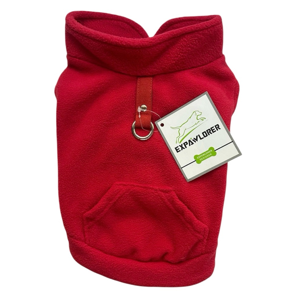 NEW Red Fleece Dog Vest Jacket M EXPAWLORER Pet NWT